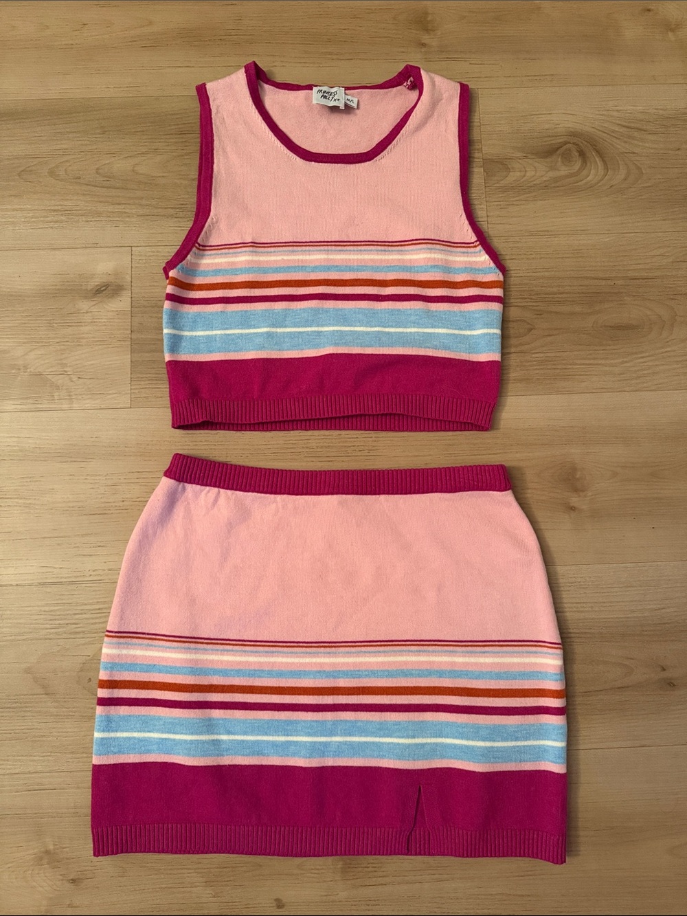 Princess Polly Pink & Fuchsia Striped Knit Set